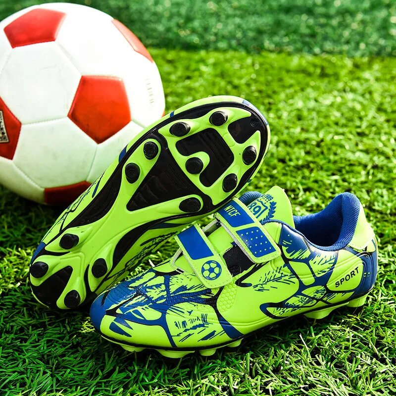 Hot Sale Fashion Children Football Shoes Soccer Cleats Kids Futsal Turf Sneakers Spike Boys Soccer Sneakers zapatos de fútbol