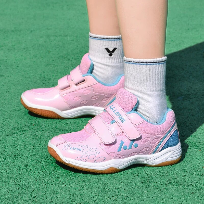 Kid's Badminton Shoes Boys Girls Volleyball Badminton Sneakers School Training Sport Shoes for Student Children Mesh Tennis Shoe