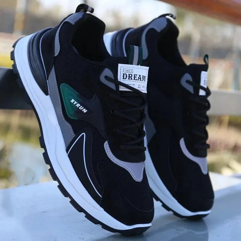 2023 Autumn New Men Sneakers Platform Mesh Casual Sports Shoes Walking Running Shoes Non-slip Hiking Men Shoes Tenis Masculino