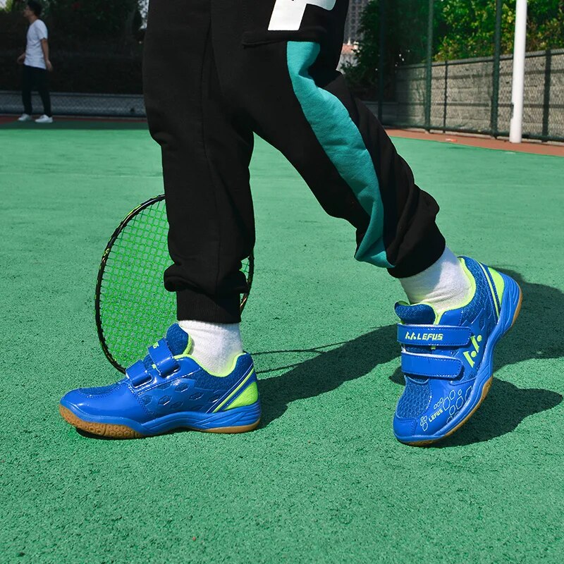 Kid's Badminton Shoes Boys Girls Volleyball Badminton Sneakers School Training Sport Shoes for Student Children Mesh Tennis Shoe