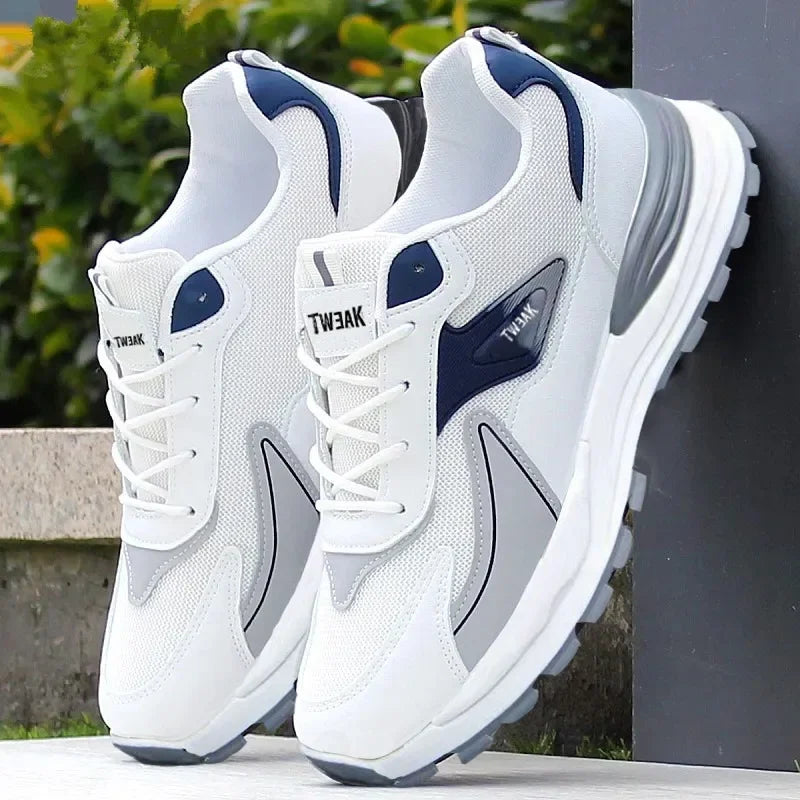 2023 Autumn New Men Sneakers Platform Mesh Casual Sports Shoes Walking Running Shoes Non-slip Hiking Men Shoes Tenis Masculino