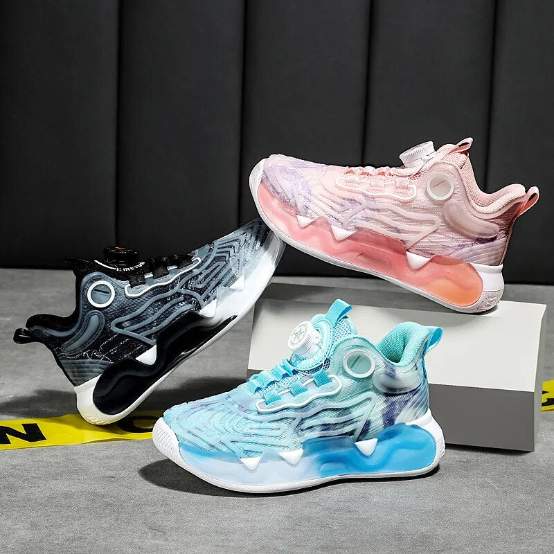 Hot Sale 2023 Children Shoes Fashion Boys Girls Outdoor Shoes Rotary Buttons Kids Sneakers Breathable Casual Sport Shoes