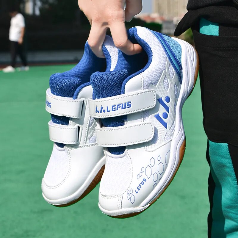 Kid's Badminton Shoes Boys Girls Volleyball Badminton Sneakers School Training Sport Shoes for Student Children Mesh Tennis Shoe