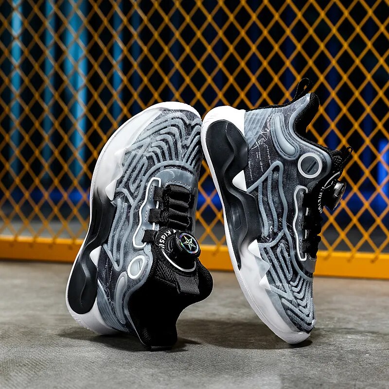 Hot Sale 2023 Children Shoes Fashion Boys Girls Outdoor Shoes Rotary Buttons Kids Sneakers Breathable Casual Sport Shoes