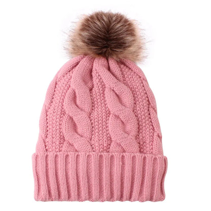 Autumn winter women's hat big hair ball plus velvet beanie caps outdoor warm knit hats solid satin bonnet gorros mujer invierno