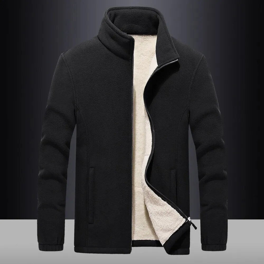 Mens Thick Fleece Jackets Men Outwear Sportswear Wool Liner Warm Jackets Coats Man Thermal Coat Men Winter Coat Plus Size L-4XL