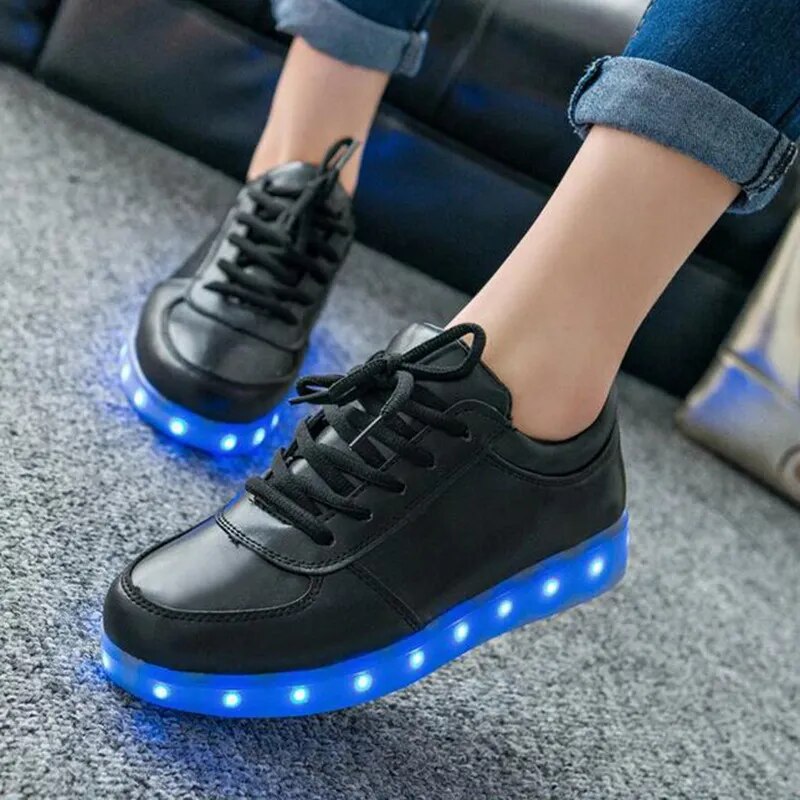 KRIATIV USB Charger Lighted shoes for Boy&Girl glowing sneakers Light Up trainers Kid Casual Luminous Sneakers led slippers