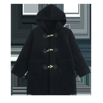 2023 Fashion Boys Cotton Wool Hoodid Coat Jacket Outerwear Thicken Plus Velvet Winter Autumn Childrens Clothing 5-14Years
