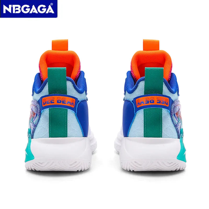 Four Seasons Kids Basketball Shoes Boys Sneakers Non Slip Children's Training Athletic Shoes Outdoor Sport Size 30-40