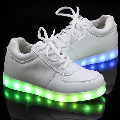 KRIATIV USB Charger Lighted shoes for Boy&Girl glowing sneakers Light Up trainers Kid Casual Luminous Sneakers led slippers